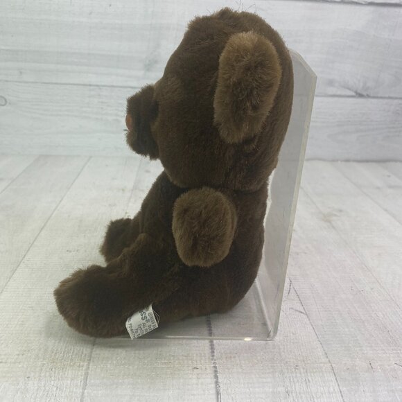 Russ Brown Bear Brown Eyes Pink Nose Soft Stuffed Animal 10" Plush - Picture 5 of 15